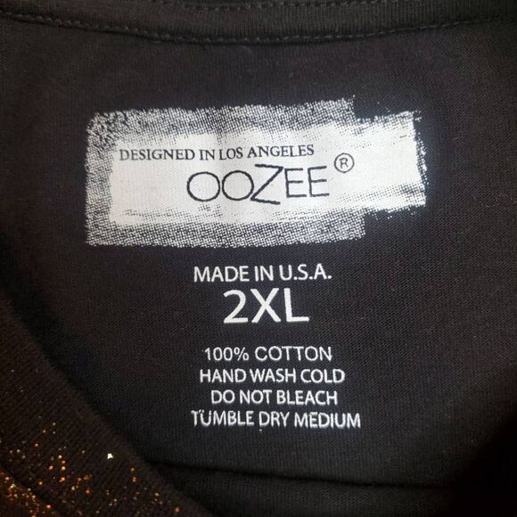 OOZEE Black Money Graphic T-Shirt Men’s 2XL Made in USA Streetwear Skull Dollar - Picture 4 of 6